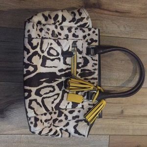 Cute coach yellow and brown tote